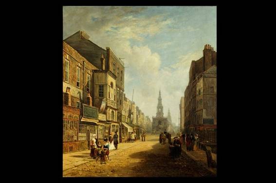 The Strand, Looking Eastwards from Exeter Change, 1824, by Caleb Robert Stanley © Museum of London